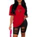 Women's Summer Sexy Sleeveless T-Shirt And Shorts Set V-Neck Hollow out Casual Comfortable Fashion Outfit_ecoleips.com