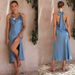 Sleeveless sexy slim long skirt for women with slit backless dress_ecoleips.com
