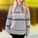 Women's Clothing Cozy Christmas Knit Sweater – Half-Turtleneck Snowflake Pullover For Women (S-XL)_ecoleips.com