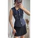 European And American Women's Clothing Popular Style With Belt And Sequins Textured Vest_ecoleips.com
