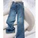 Women's Clothing High Waist Wide Leg Narrow Version Retro Straight Loose Floor Length Jeans For Women Summer_ecoleips.com