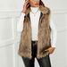Stylish Stand Collar Faux Fur Vest – Trendy Winter & Autumn Outerwear For Women_ecoleips.com