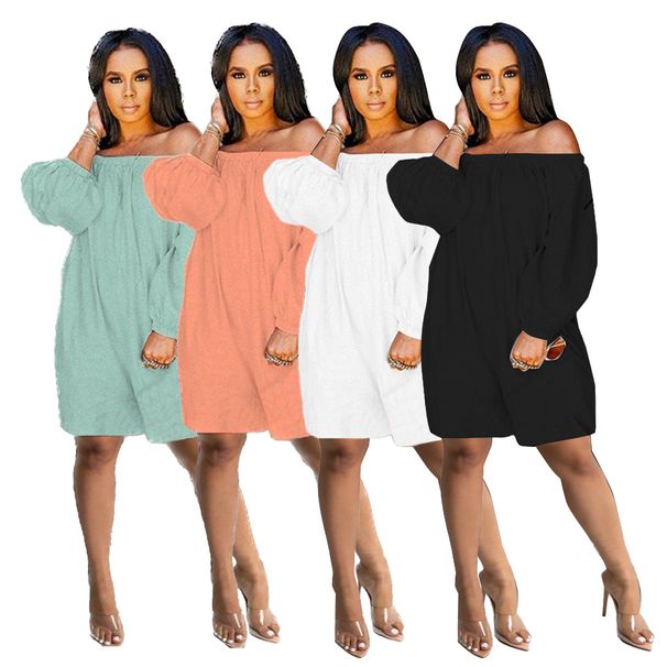 OL6126 Cross-border . Summer New European And American Women's Fashion Off-Shoulder Loose Solid Color Jumpsuit_ecoleips.com