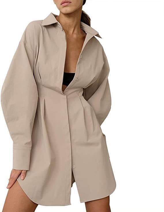 2022 Autumn Women's Shirt Dress, Slim Fit, Elegant, Long Sleeves, European And American Retro Niche Dress_ecoleips.com