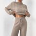 Relaxed Fit Knit Turtleneck Sweater & Elastic Waist Wide Leg Pants Set – Cozy Autumn Winter Loungewear For Women_ecoleips.com