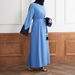 New 2025 Spring Muslim Women's Embroidered Sequin Cuff Robe_ecoleips.com