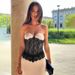 Elegant Champagne Lace Corset Dress – Sexy High-Waisted Evening Gown With Floral Appliqué Fashion Trends_ecoleips.com