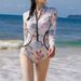 K New Swimsuit For Women With Small Chest And Long Sleeves To Cover The Belly And Make You Look Slim. Snorkeling And Hot Spring Conservative Swimsuit_ecoleips.com
