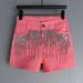 Women's Clothing Fashion Sexy Mid Waist Slim Trend Dopamine Denim Hot Pants_ecoleips.com