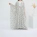 Women's Clothing Modest Abaya Dress Print Cardigan And Skirt Elegant Muslim Two-Piece Set – White Floral Print Abaya & Skirt With Button Detail_ecoleips.com