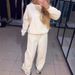 Women's Clothing Autumn And Winter Hot Selling Women's Casual Round Neck Long Sleeve Full Body Hot Diamond Drawstring Foot Two Piece Suit_ecoleips.com