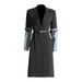 Women's Clothing Women's Streetwear Trendy Trench Coat Spring Fashionable Suit Collar Long Sleeve Denim Patchwork Long Waist Cinching Coat_ecoleips.com
