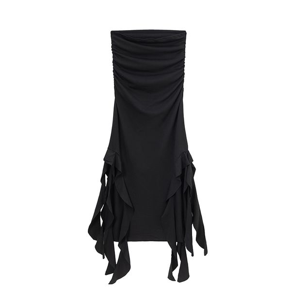 2024 Spring/Summer European And American Fashion Trend Women's New One Shoulder Bra Wrap Hip Slim Fit Irregular Dress_ecoleips.com