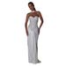 Women's Clothing Sexy Strapless High Waist Slim Fit Solid Color Dress Hot Girl_ecoleips.com