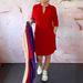 2024 Summer New Cross-Border Fashion European And American Solid Color V-Neck Mid-Length Dress Women's Clothing_ecoleips.com