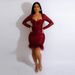 Women's sexy feather-stitched sequin hip-hugging sexy evening dress_ecoleips.com