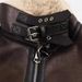 women's leather jacket vintage distred print vneck zipup streetwear coat black brown y green_ecoleips.com