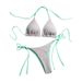 2026 European And American Foreign Trade Cross-border Double-sided Bikini, Special Fabric Tie-up Swimsuit, Women's_ecoleips.com