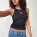 2025 New Fashion Y2K Spring And Summer Pattern Embroidery Slim Fit Personality Female Thread Pullover Vest_ecoleips.com