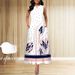 Women's Summer Plus Size Casual Long Dress Round Neck Sleeveless With Floral Print Flowy Design_ecoleips.com