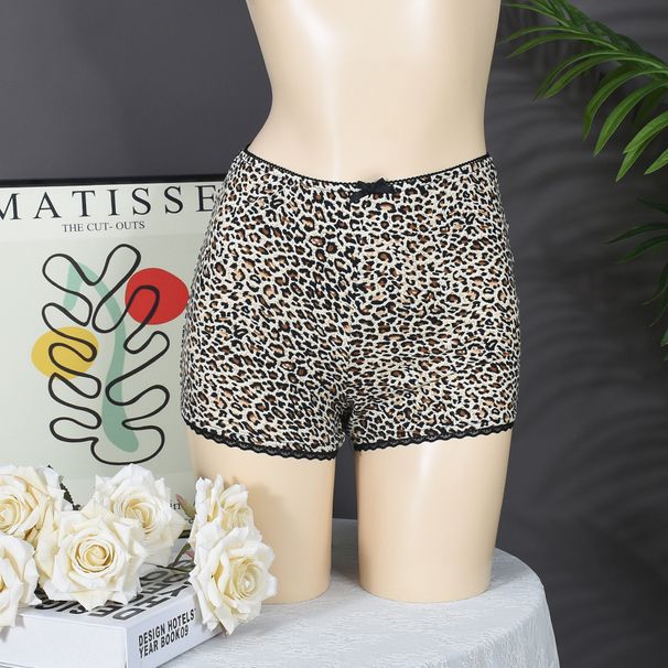 Women's Clothing Sequined Christmas New Leopard Print Stretch Hot Pants Elastic Waist Casual Shorts_ecoleips.com