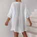 Loose Beach Cover Up V Neck One Size Fits All Irregular Design For Beach Vacations Sun Protection Women's Swimwear_ecoleips.com