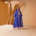 SW67 Women's Puff Sleeve Dress Evening Gown Flower Print Muslim Fashion Collection_ecoleips.com