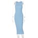 2025 New Autumn Casual Knitted Sleeveless Round Neck Dress For Women Wholesale From European And American Cross-Border_ecoleips.com