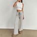 Voya European American Miravia Women's Foreign Trade Women's Clothing Striped Print Comfortable Japanese And Korean Home Casual Loose Wide-leg Pants_ecoleips.com