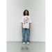 Summer New Niche Unique Design Printed Cotton Round Neck T-Shirt For Women Loose Versatile Casual Top Trendy Ins_ecoleips.com
