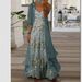2025 Foreign Trade Women's Two-Piece Set Commuter Style Elegant Goddess Lazy Digital Print Camisole Chiffon Dress_ecoleips.com