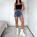 Vintage High Waisted Distressed Denim Shorts For Women – Rolled Hem Raw Edge Retro Streetwear Hot Pants_ecoleips.com