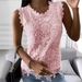 Women's Clothing Wish Hot Selling Summer New Top Vest Lace Shirt_ecoleips.com