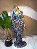 Women's Long Sleeved Printed Mesh Pleated Evening Dress European And American Style Cross Border Autumn Party Dress_ecoleips.com