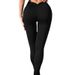 Nude-feel Back-V Waist Peach Butt Yoga Slimming And Butt-lifting, Quick-dry Fitness Pants, High-waisted Elastic Running_ecoleips.com