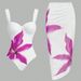 Women's Clothing One Piece Bikini Sexy Sling Flower Print Slim Hip Beach Skirt Swimsuit Female_ecoleips.com
