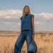 Fashionable Sleeveless Vest Top Wide Leg Denim Two Piece Set For Women New American Style_ecoleips.com
