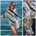 New 2026 Women's Off-Shoulder Striped Dress European American Style Asymmetrical Tie Waist Short Bodycon Skirt Hot Girl_ecoleips.com