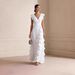 Women's Clothing Style Women's Solid Color Pleated Short Sleeve V Neck Dresses Long Gowns Clothing For Formal & Casual For Women_ecoleips.com