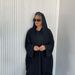 Mq084 Autumn 2023 Arab Dubai Turkey Abaya Exquisite Embroidery Jacket With Headscarf Two Pieces_ecoleips.com