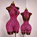 Women's Clothing Women's Cross Neck Deep V Backless Jumpsuit Style Letter Print Rompers For Formal & Casual For Women_ecoleips.com