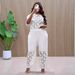 Women's Clothing Elegant 2 Piece Set American Style Solid Color Casual Asymmetrical Shoulder Embroidery Spring_ecoleips.com