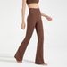 Women's Clothing Antibacterial Wide Leg Yoga Pants High Waist Hip Lifting Flared Pants Nude Running Loose Flared Pants_ecoleips.com