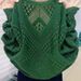 Lace-Knit Oversized V-Neck Sweater Women's Casual Pullover Korean Style Solid Color Loose Fit Spring Autumn Fashion Top_ecoleips.com