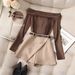 2025 New Cross-Border Foreign Trade Independent Station European American Women's Fashion Off-Shoulder_ecoleips.com