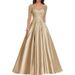 Elegant V-Neck Lace Evening Dress – Long A-Line Gown With Cap Sleeves For Parties & Hosting (XS-3XL, 5 Colors)_ecoleips.com