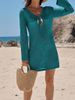Sexy Crochet Beach Cover Up – Sheer Knit Bikini Cover Up, Sun Protection Swimwear Shawl, Sleeveless Lace-Up Boho Chic For Women_ecoleips.com