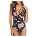 European American Style One Piece Swimsuit V Neck Hollowed out Mesh Bikini Women's Sporty Swimwear Best Selling_ecoleips.com