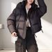 Women's Short Down Jacket Winter Warm Duck Feather Coat With Stand Collar, Slim Fit, Lightweight & Stylish, Perfect For Casual Outings_ecoleips.com