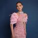 Women's Clothing New Pink Fashion Design Halter Neck Hollow Ruffled One Shoulder Feather Sequins Beaded Diamond Evening Dress_ecoleips.com